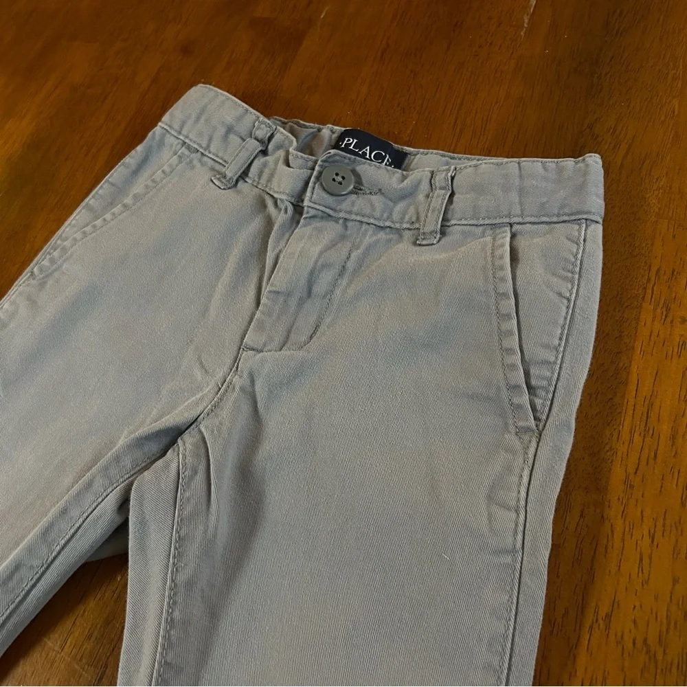 Boys Gray Chino Pants | 5 Slim | Gray Khakis | Adjustable | The Children’s Place